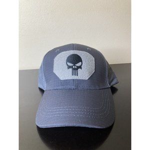 Tactical Hat Trucker Hunting Hat Cap Gray Mesh Strapback New Skull